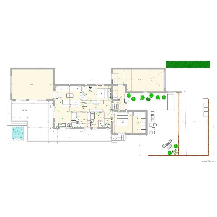 Plan Final avec terrasse au 31 Mars. Plan de 0 pièce et 0 m2