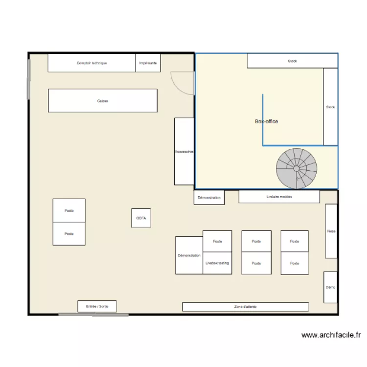 plan magasin. Plan de 