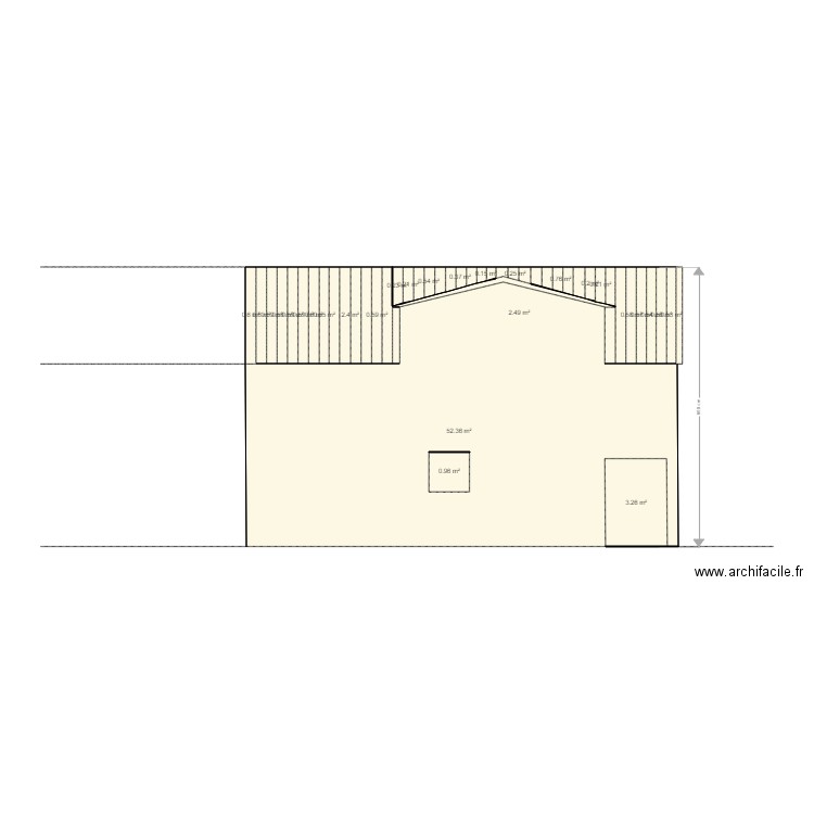 façade sud APC 2. Plan de 0 pièce et 0 m2