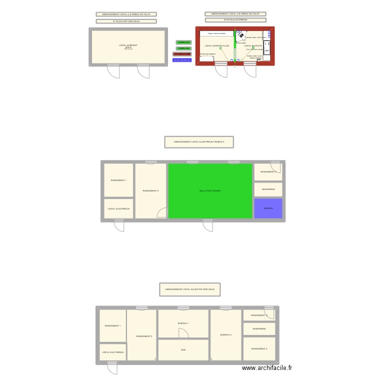 MAISON POUZAROT. Plan de 29 pièces et 177 m2