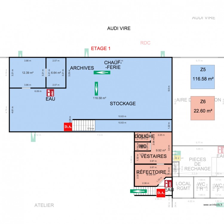 PLAN EMEC AUDI VIRE ETAGE 1. Plan de 0 pièce et 0 m2