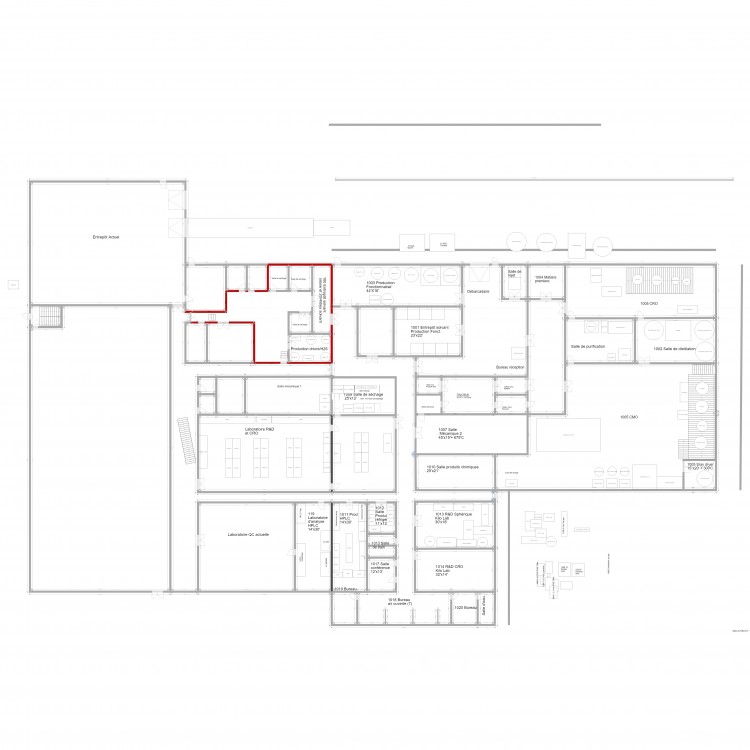 V992 Agrandissement GMP versatil CROCMO 18 000p2 Locaux et Équipements V992. Plan de 0 pièce et 0 m2