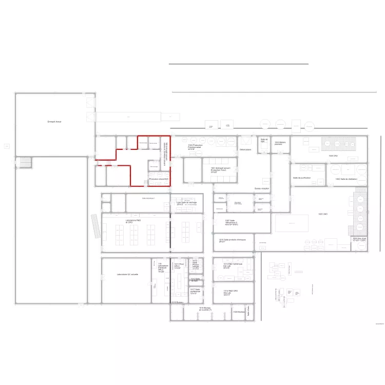 V992 Agrandissement GMP versatil CROCMO 18 000p2 Locaux et Équipements V992. Plan de V992 Agrandissement GMP versatil CROCMO 18 000p2 Locaux et Équipements V992. Plan de
