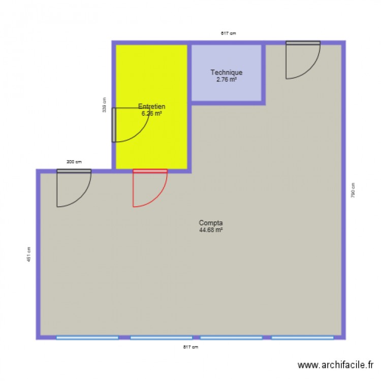 Pour salle caisse 1. Plan de 0 pièce et 0 m2