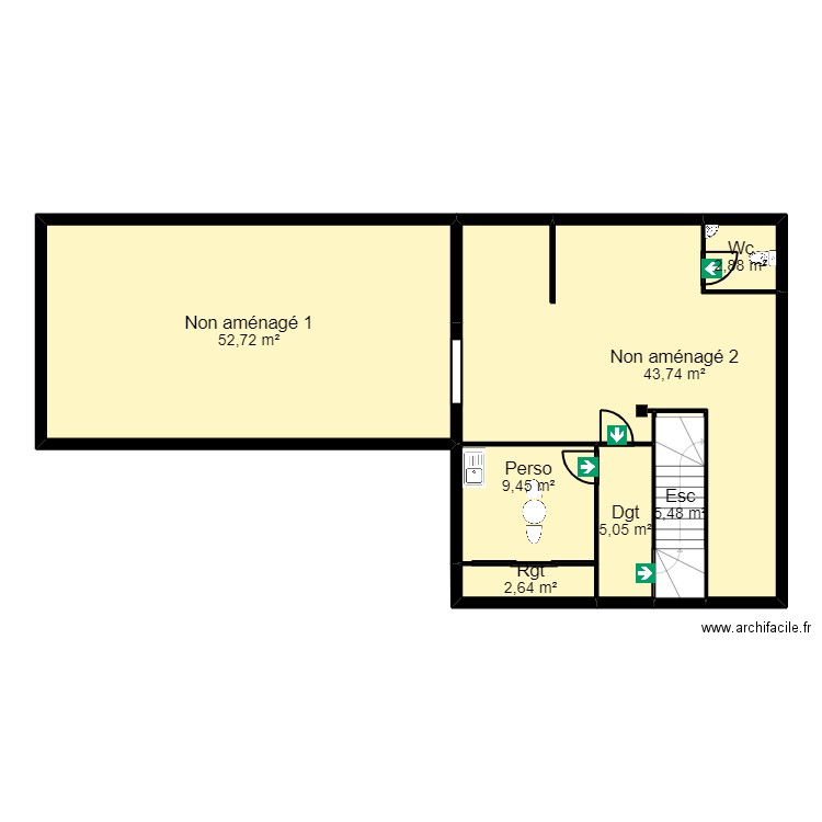 B92A28T projet pm_Evac. Plan de 17 pièces et 281 m2