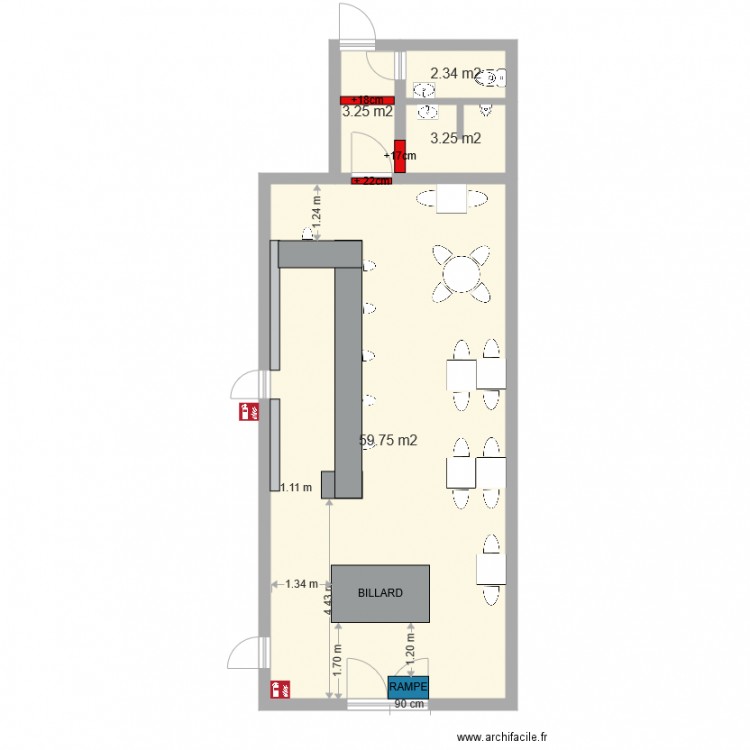 CAFE DU MIDI 7 quai de la fontaine 30630 GOUDARGUES. Plan de 0 pièce et 0 m2