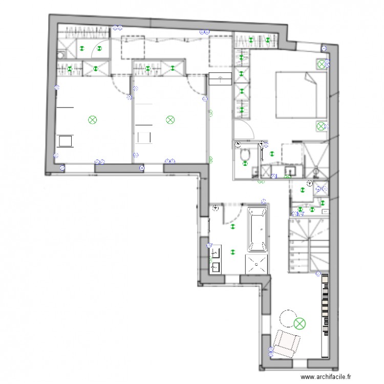 Plan électrique 1er. Plan de 0 pièce et 0 m2