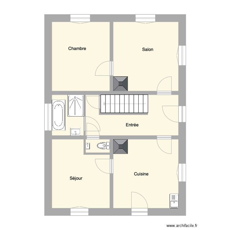 taglang existant rdc. Plan de 0 pièce et 0 m2