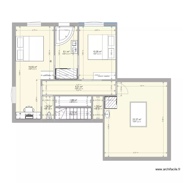 Projet KrysDeRoy Etage. Plan de 