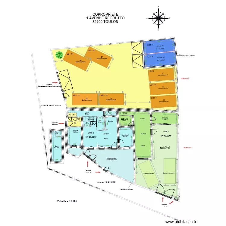 SCI LA GRIVOLEE RDC. Plan de 