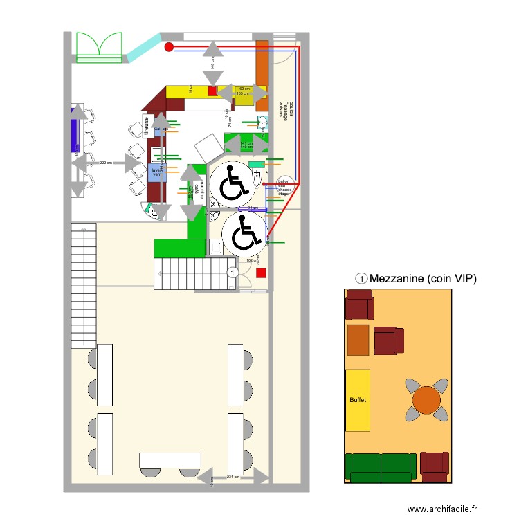 Salon vigneron plan de coupe cave intérieure V1. Plan de 0 pièce et 0 m2