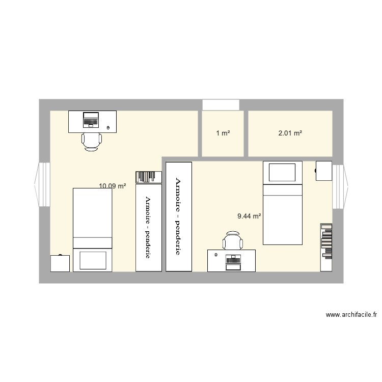 essai aménagement 28062021. Plan de 0 pièce et 0 m2