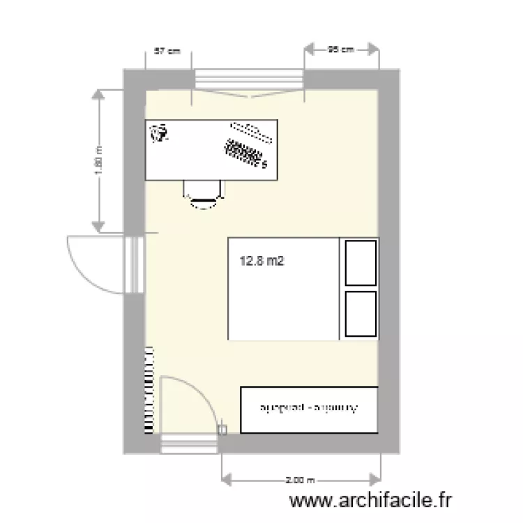 CHAMBRE NINON 2. Plan de 