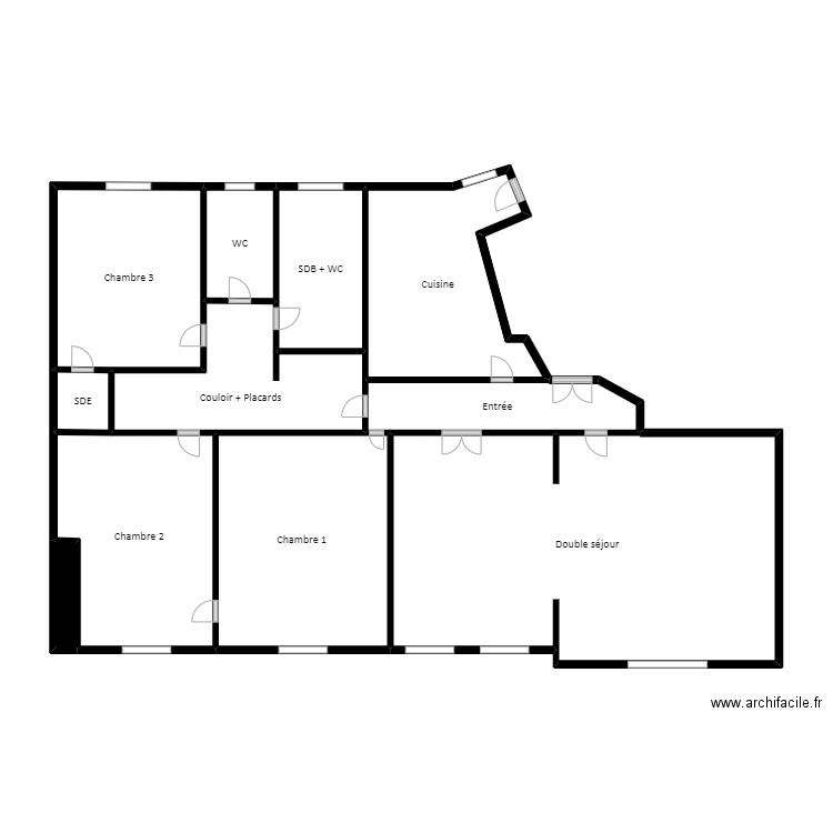 plan murison. Plan de 11 pièces et 91 m2