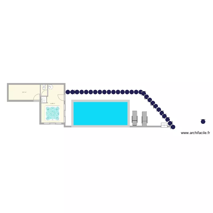 piscine maison . Plan de 