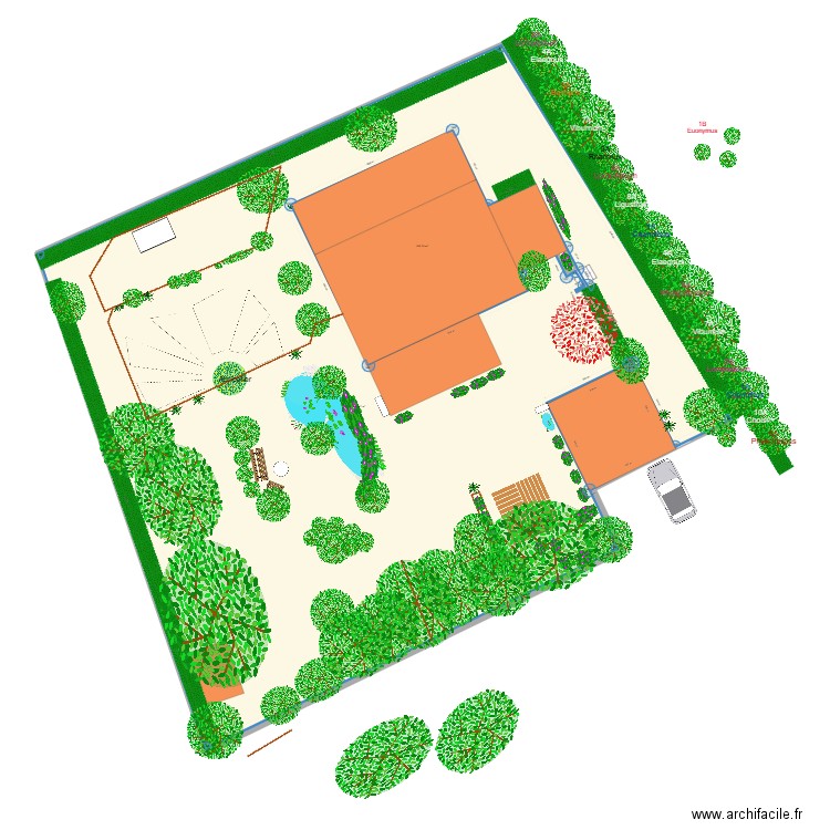 Coméraz Jardin. Plan de 3 pièces et 925 m2