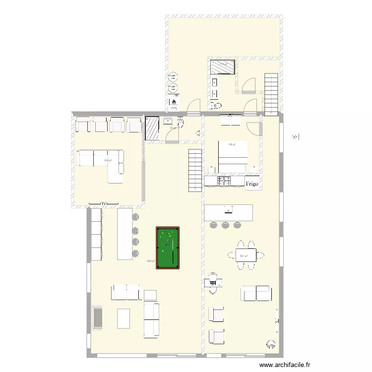 rez jardins SS escalier centre 47pied III. Plan de 