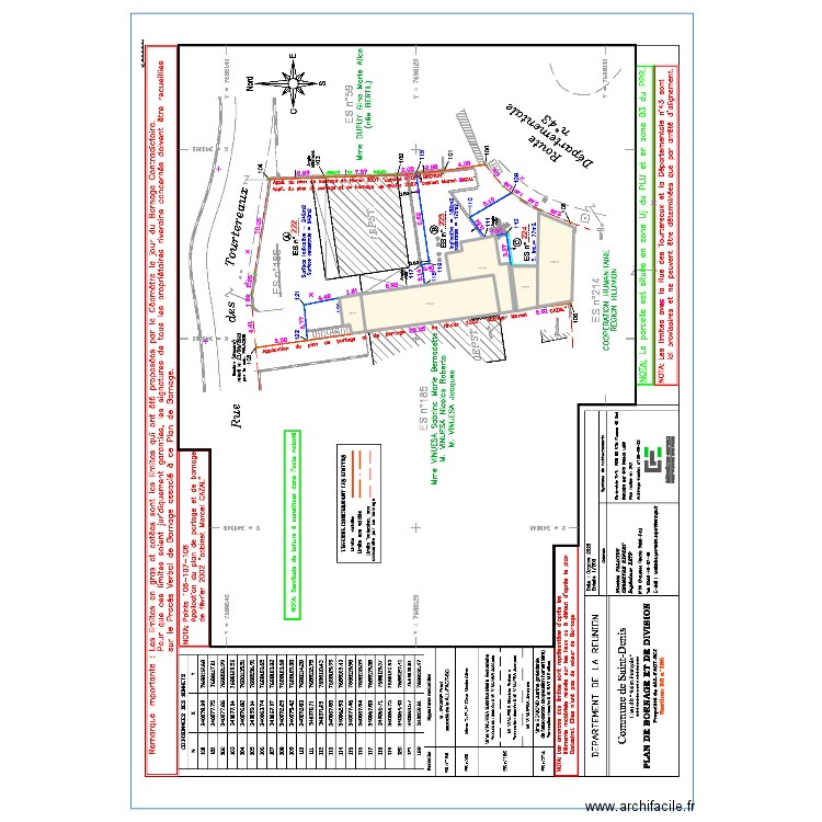 SAINT FRANCOIS . Plan de 5 pièces et 66 m2