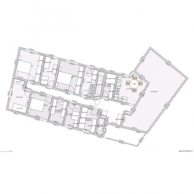 Plain pied 3 chambres, salle de jeux, buanderie, cellier et bureau sur sous-sol complet - Esc Sud et WC gauche entrée - Avancée entrée. Plan de 0 pièce et 0 m2