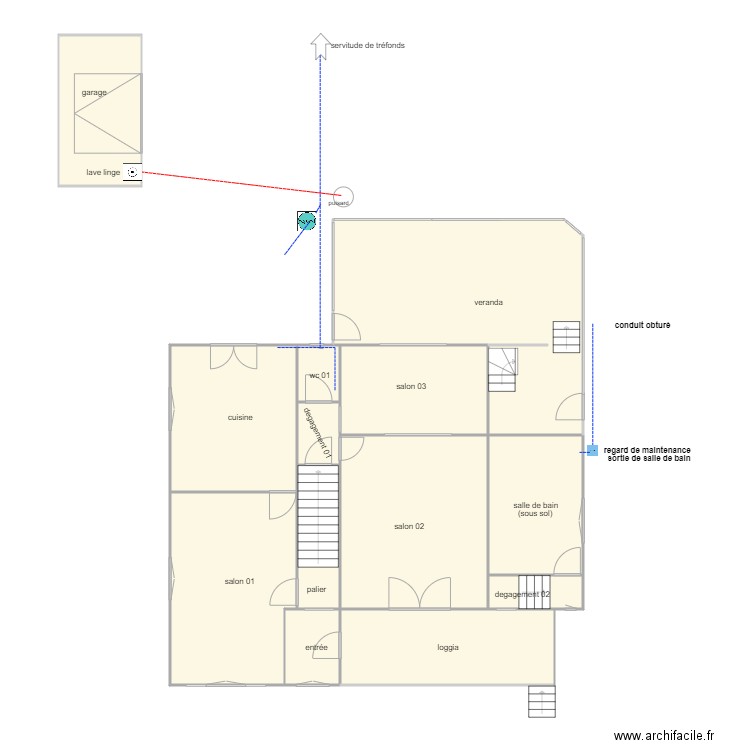 touchard 1021 rdc ASS. Plan de 13 pièces et 162 m2