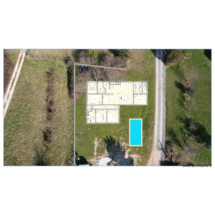 Maison SAUVETERRE DE GUYENNE . Plan de 