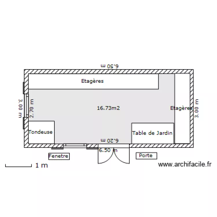 Abri de Jardin. Plan de 
