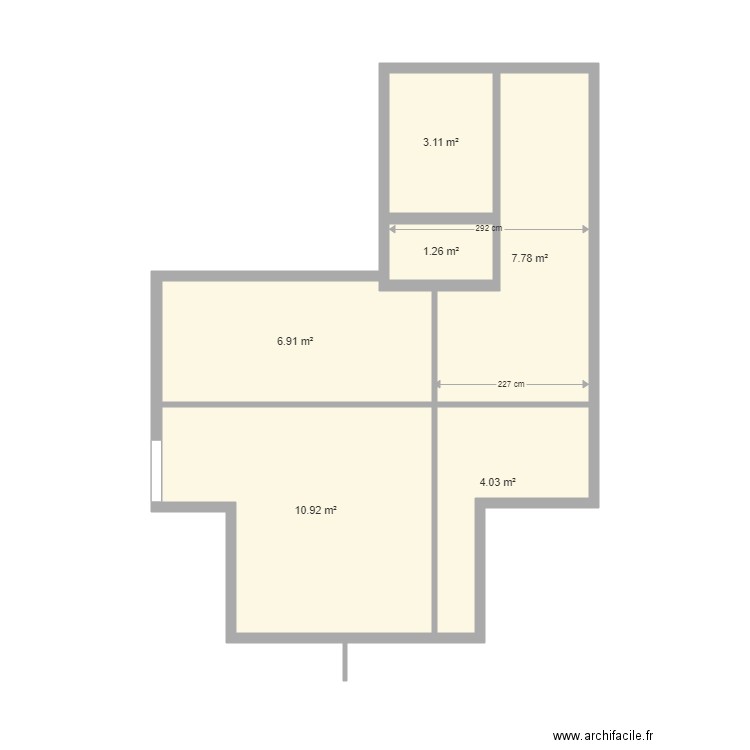 studio ch base complet 1avec poutre. Plan de 0 pièce et 0 m2