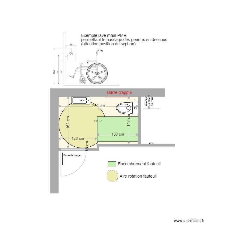 Projet WC . Plan de 0 pièce et 0 m2