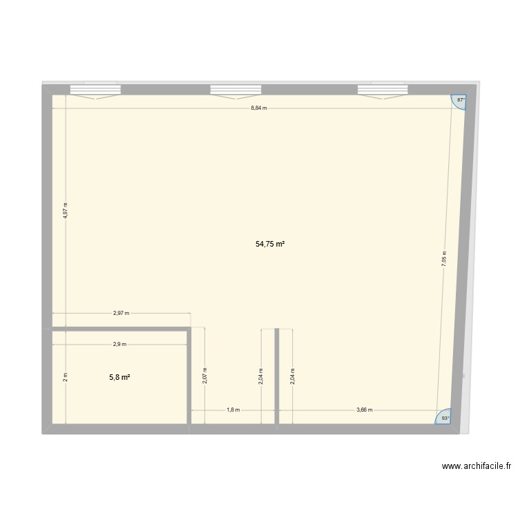 thurins plan. Plan de 14 pièces et 243 m2