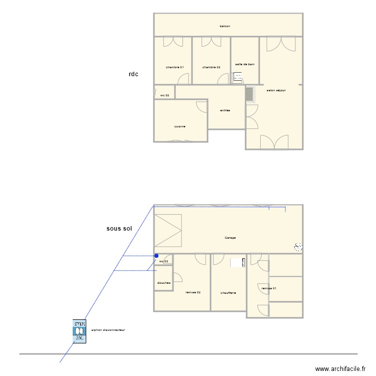 perraud 1443 ass. Plan de 17 pièces et 187 m2