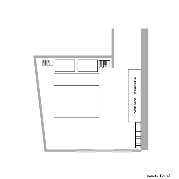 chambre. Plan de 0 pièce et 0 m2