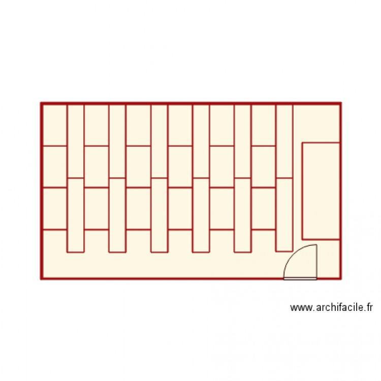 salle rouge disposition covid1. Plan de 0 pièce et 0 m2