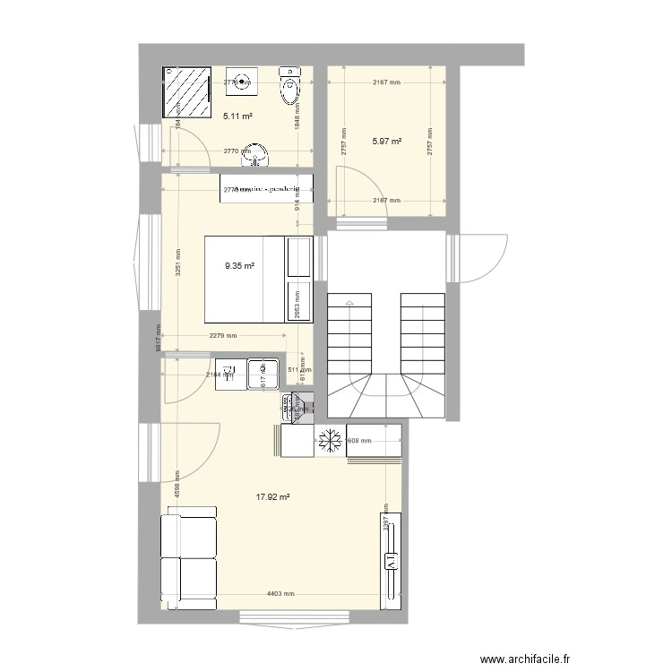 Einliegewohnung. Plan de 0 pièce et 0 m2