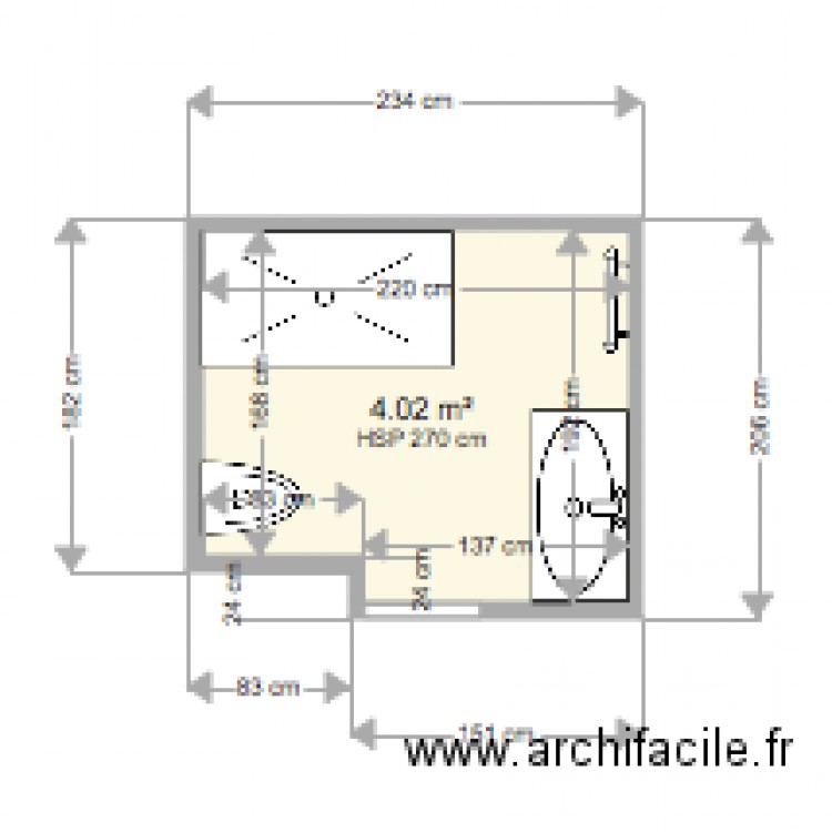 Salle de bain Victoria. Plan de 0 pièce et 0 m2