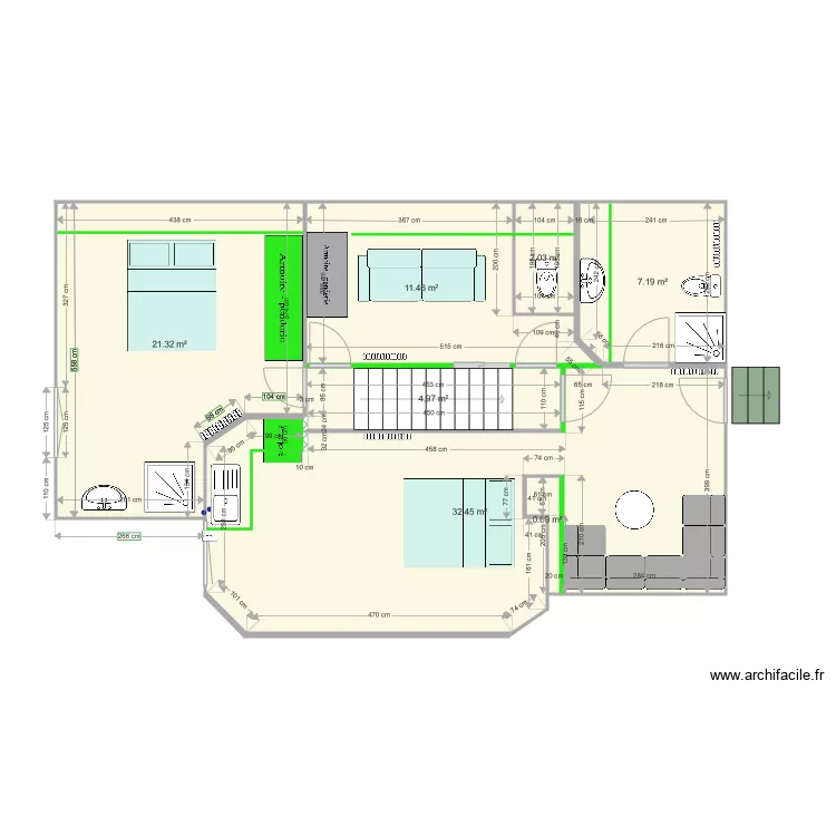 Theys 1er deux ch hotes. Plan de 