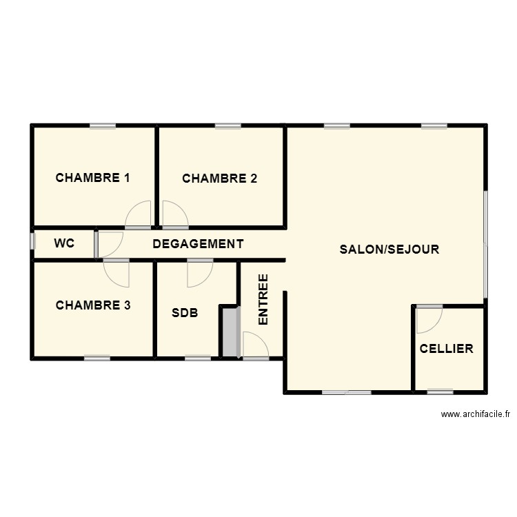 KONNERT. Plan de 8 pièces et 106 m2