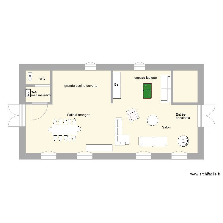 RDC grand Charmois. Plan de 0 pièce et 0 m2