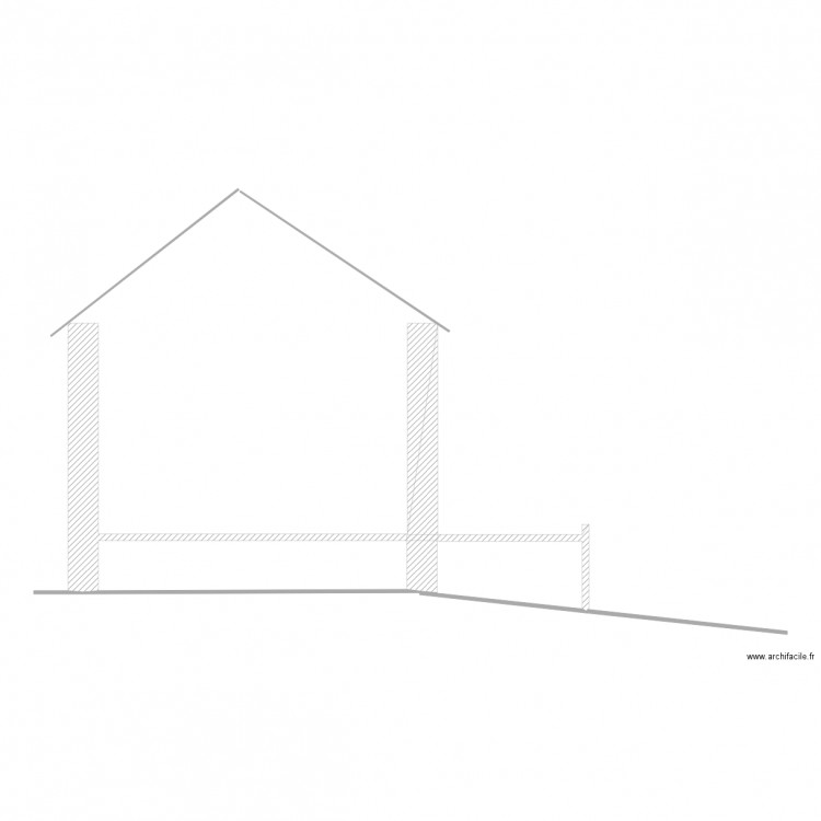 coupe. Plan de 0 pièce et 0 m2