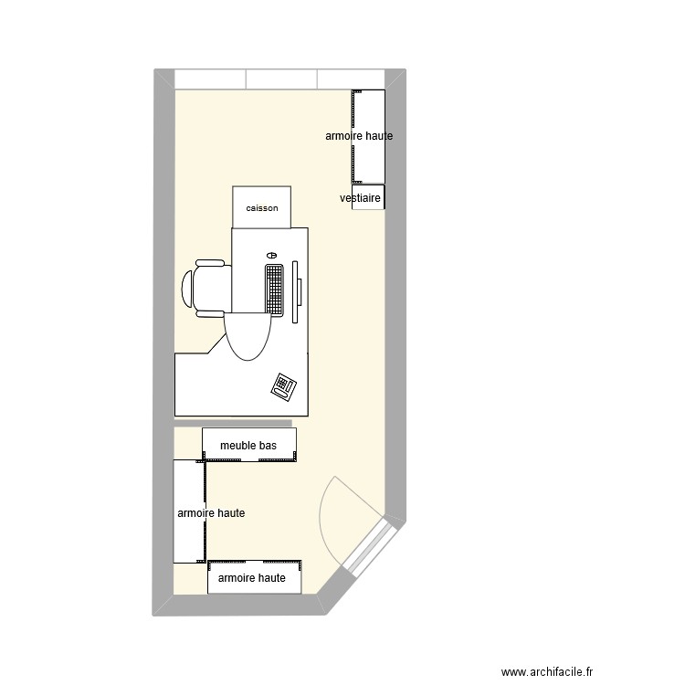 Bureau 3318-1 Jessy BAUD NAZEBI. Plan de 1 pièce et 17 m2
