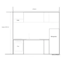 Plan de face cuisine studio