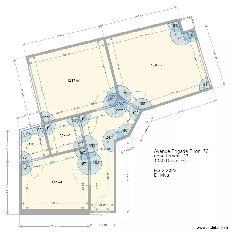 Apparrtement Brigade Piron 76. Plan de 