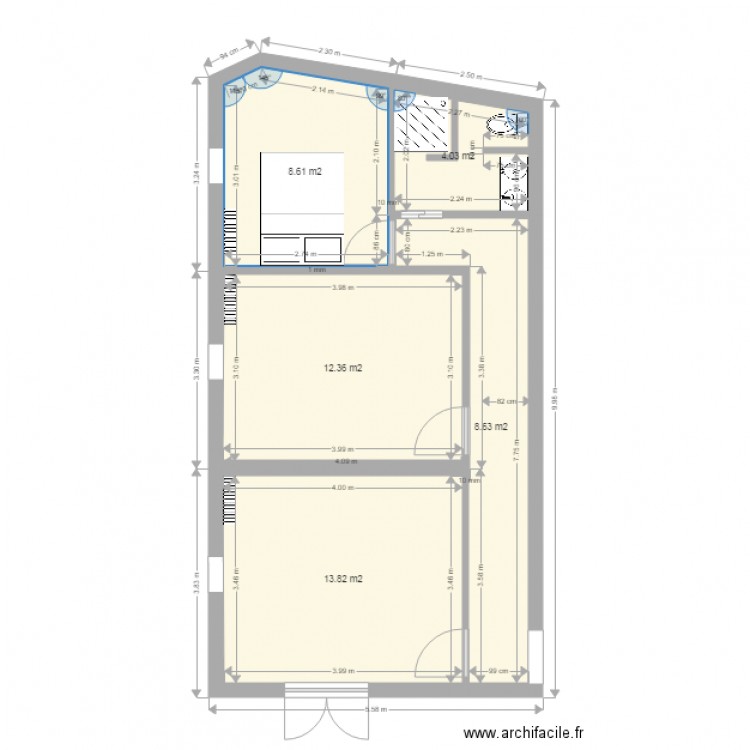 etage 2. Plan de 0 pièce et 0 m2