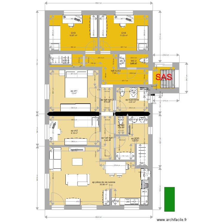 annexe 2 ch épine dorsale. Plan de 0 pièce et 0 m2