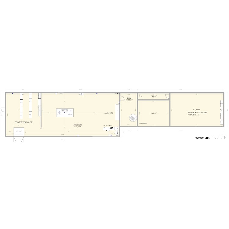 bureau info. Plan de 0 pièce et 0 m2