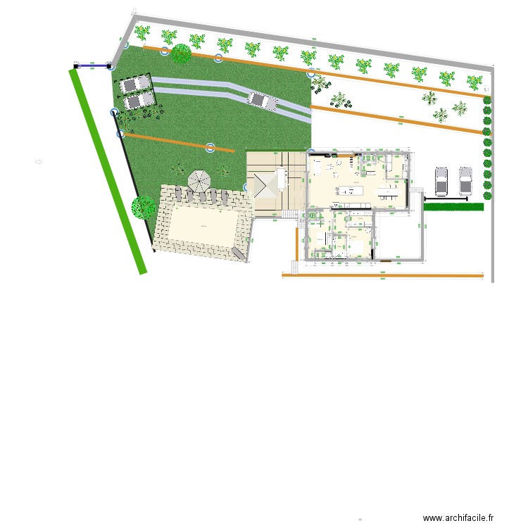 Le Tignet Maison. Plan de 8 pièces et 158 m2