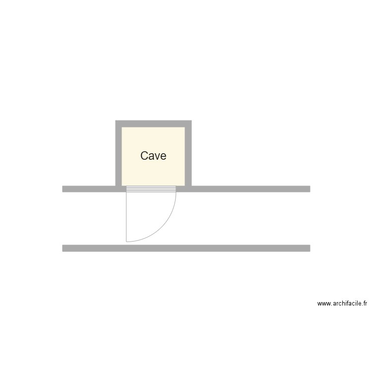 Croquis VERDUN Cave. Plan de 1 pièce et 1 m2