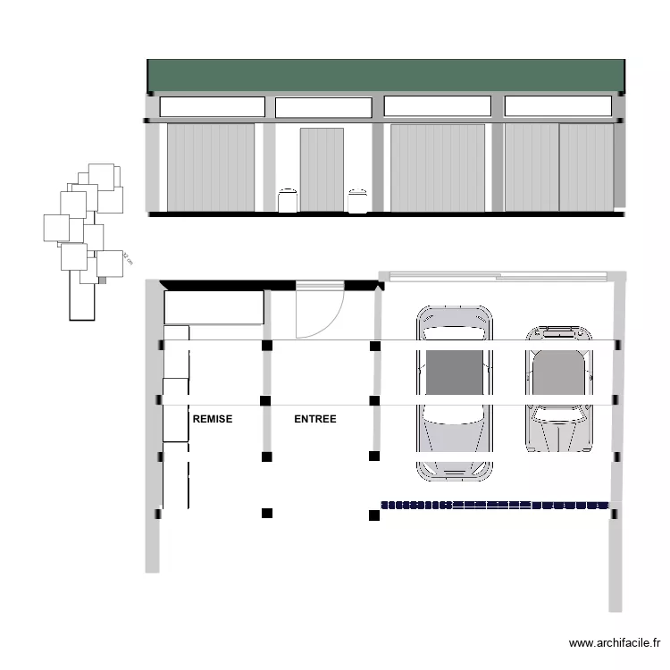 Garage Elisabeth et Hugues. Plan de 