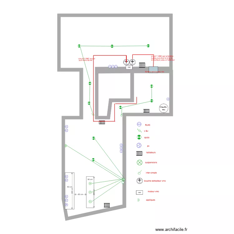 bureau 16eme SS . Plan de 