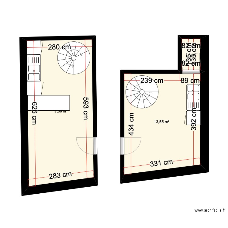 T2 RDC . Plan de 0 pièce et 0 m2