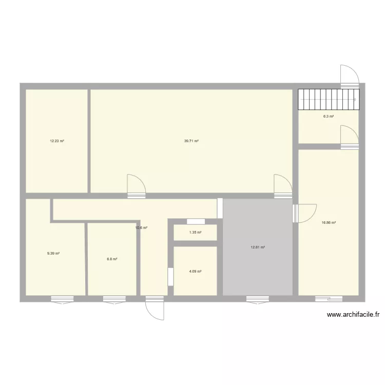 maison vred plein pied. Plan de 